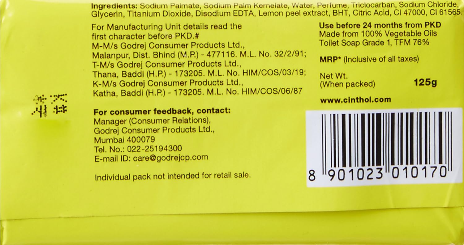 Cinthol Lime Soap, 125g