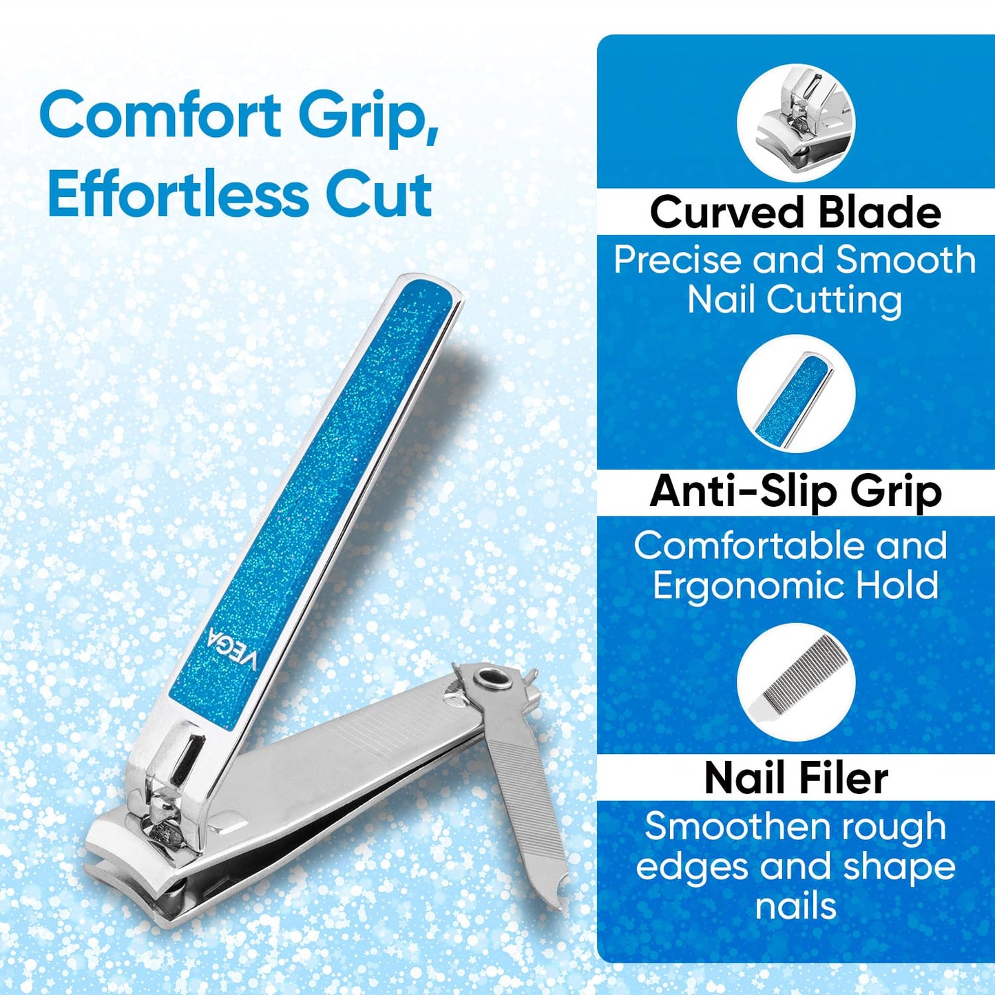 Vega Large Nail Clipper/Nail Cutter For Adults