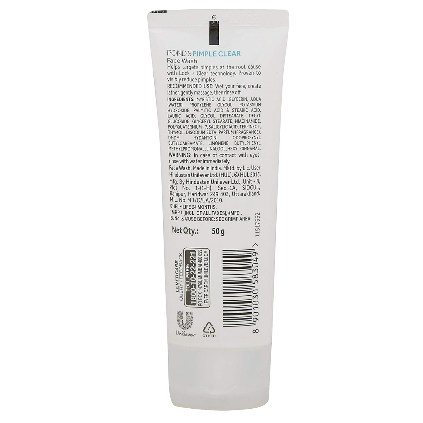 Pond's Pimple Clear Face Wash, 50 g