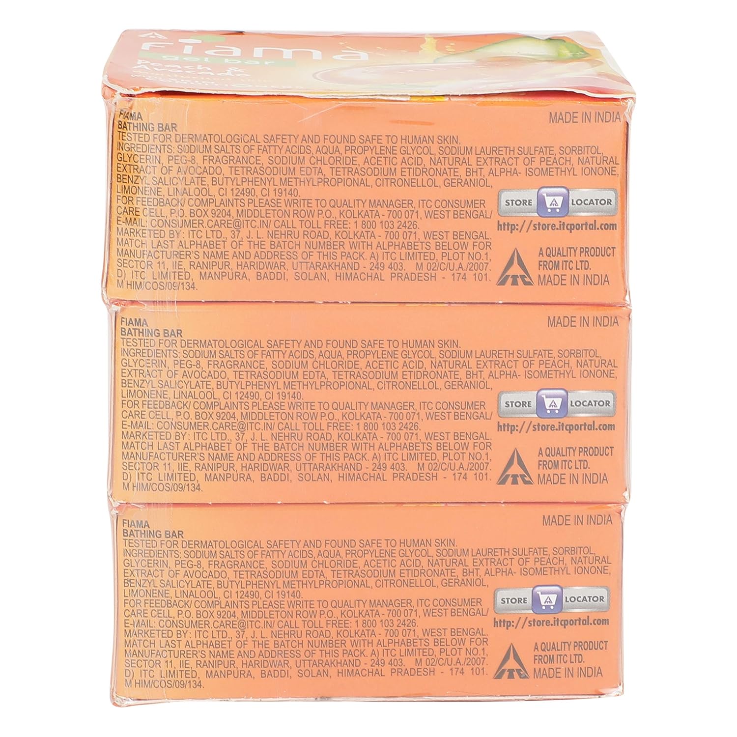 Fiama Gel Bathing Bar, Peach and Avocado