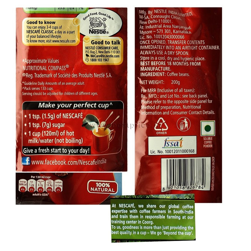 Nescafe Classic Coffee Refill Pack 200 g