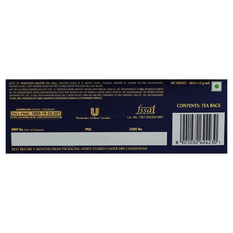 Taj Mahal Tea Bags Sachet, 100 N