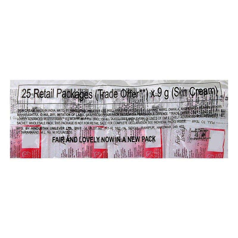 Fair & Lovely Multi Vitamin Fairness Cream 24 N (9 g Each)