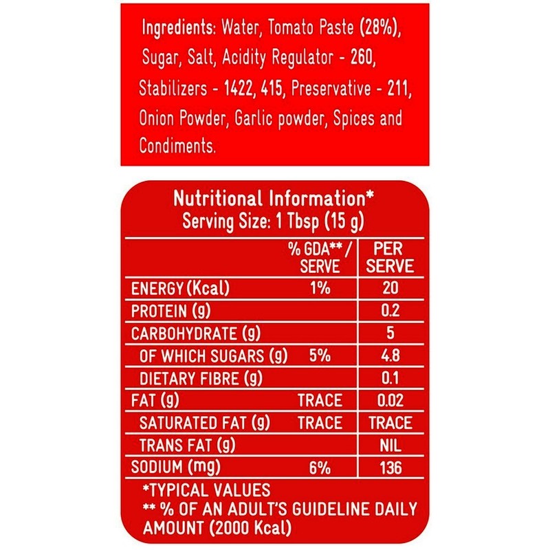 Kissan Ketchup Squeezy, 450 g