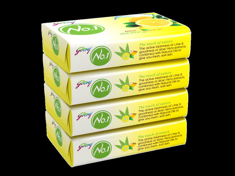 Godrej No.1 Lime & Aloe Vera Soap 4 N (47 g Each)