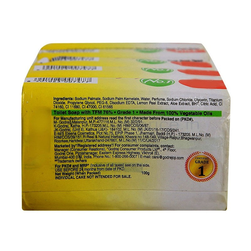 Godrej No.1 Lime & Aloe Vera Soap 4 N (100 g Each)