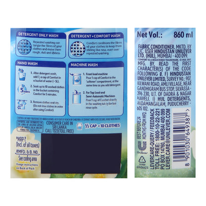 Comfort Fabric Blue Conditioner 860 ml