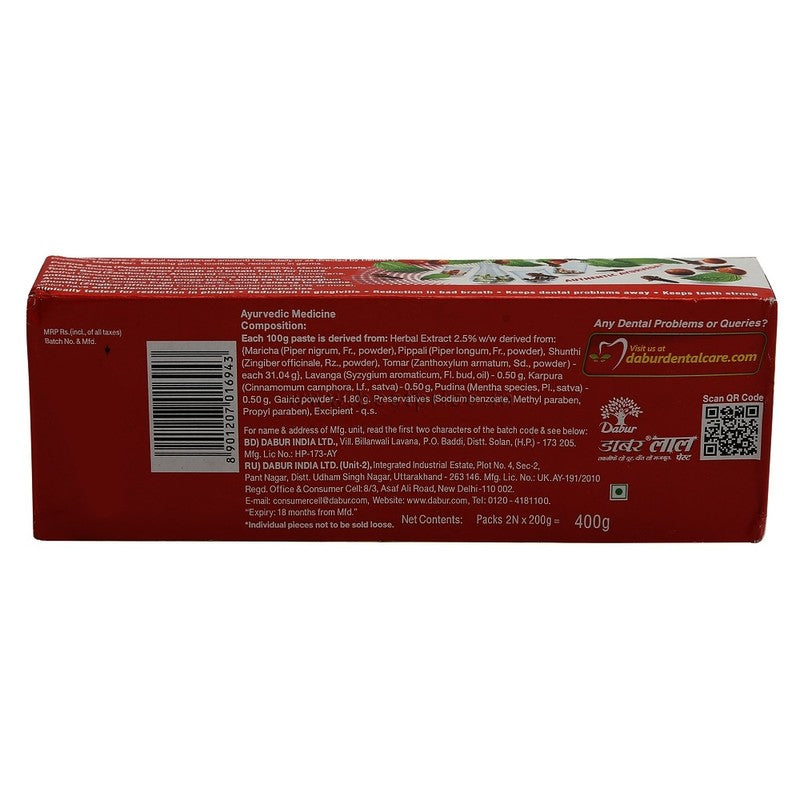 Dabur Red Toothpaste 200 + 200 g