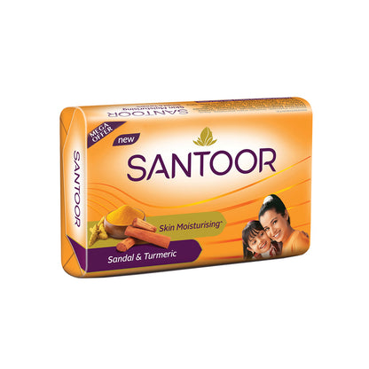 Santoor Sandal & Turmeric Soap 4 N (44 g Each)