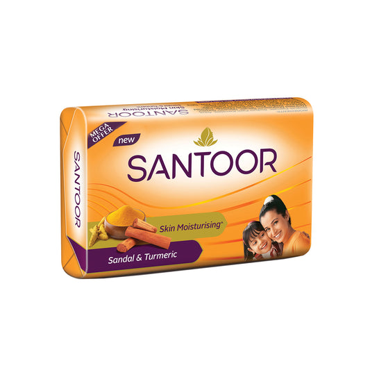 Santoor Sandal & Turmeric Soap 4 N (44 g Each)