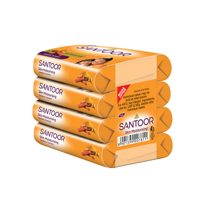 Santoor Sandal & Turmeric Soap 4 N (44 g Each)