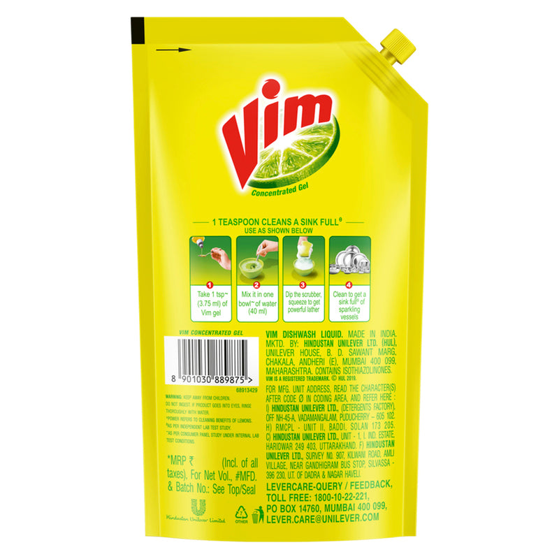 Vim Dishwash Gel 125 ml