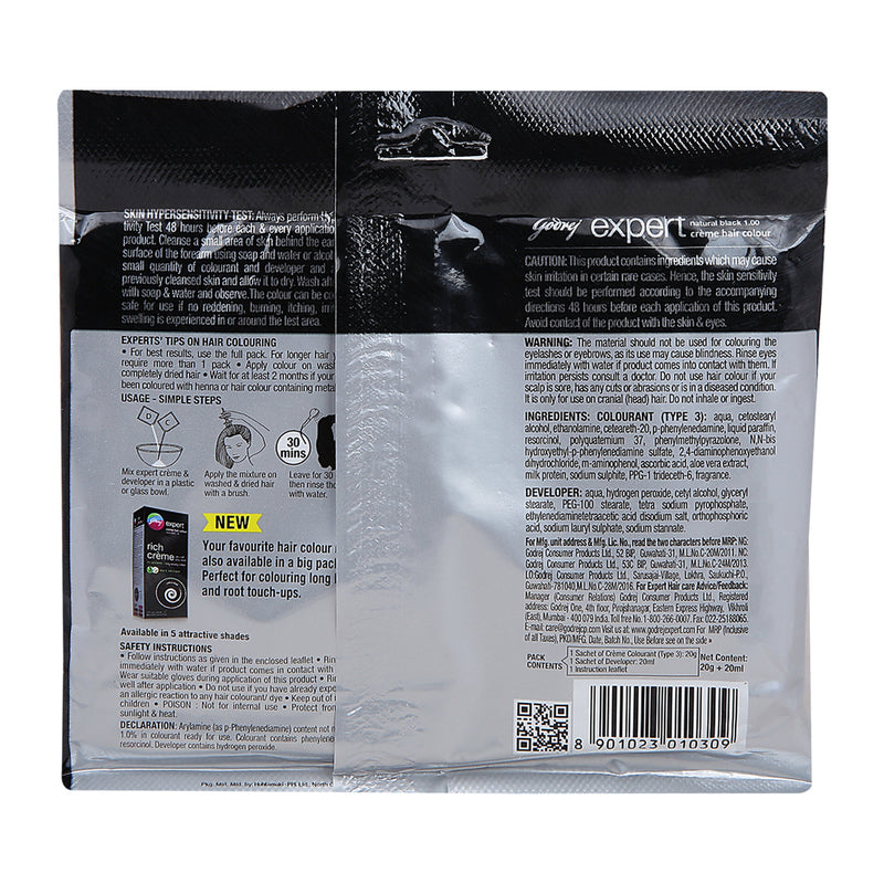 Godrej Expert Natural Black Hair Color 20 g + 20 ml