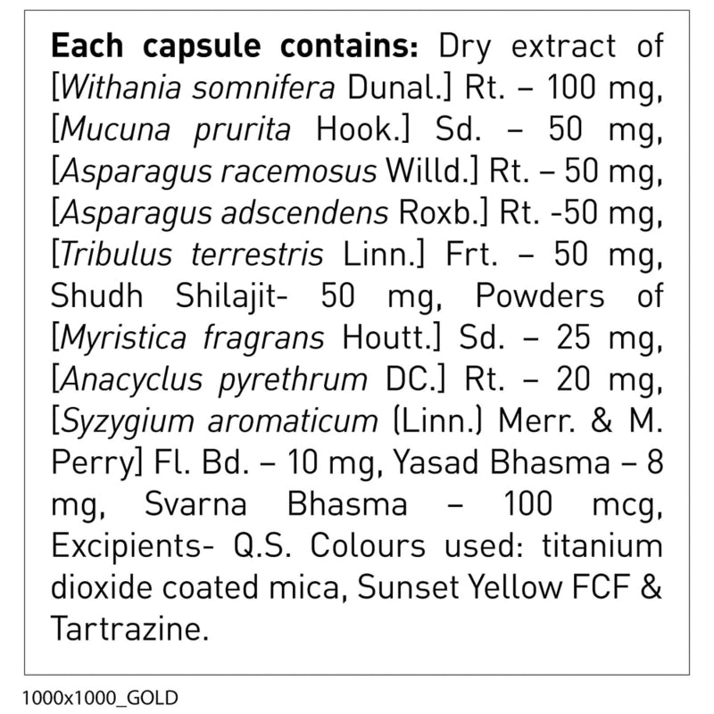 Zandu Vigorex Gold Energizer Capsules 10 N