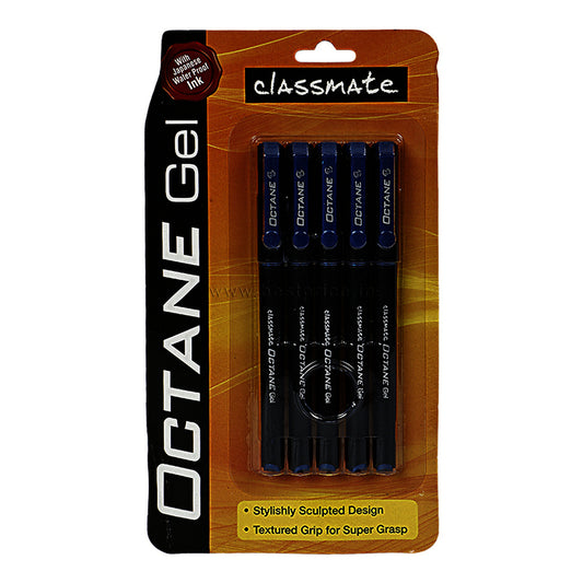 Classmate Octane Gel Pen Blue, Water Proof Ink, 5N