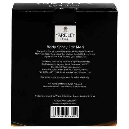 Yardley Body Spray For Men 2 N (150 ml Each)