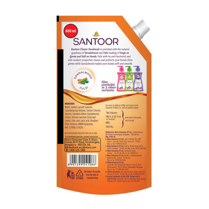 Santoor Classic Handwash 650 ml