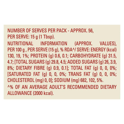 Kissan Ketchup No Onion No Garlic, 850 g