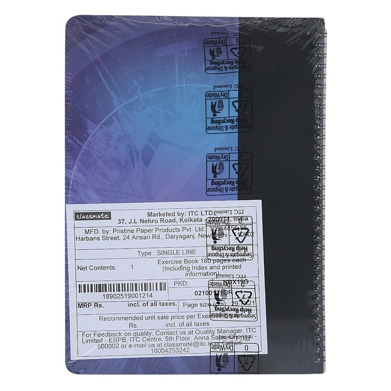 Classmate Pulse Wiro Notebook 180 Pages, 1 N