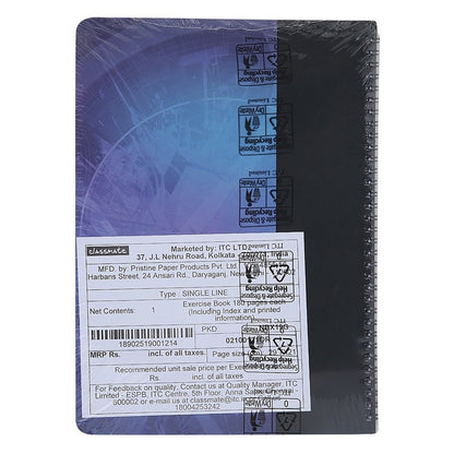 Classmate Pulse Wiro Notebook 180 Pages, 1 N