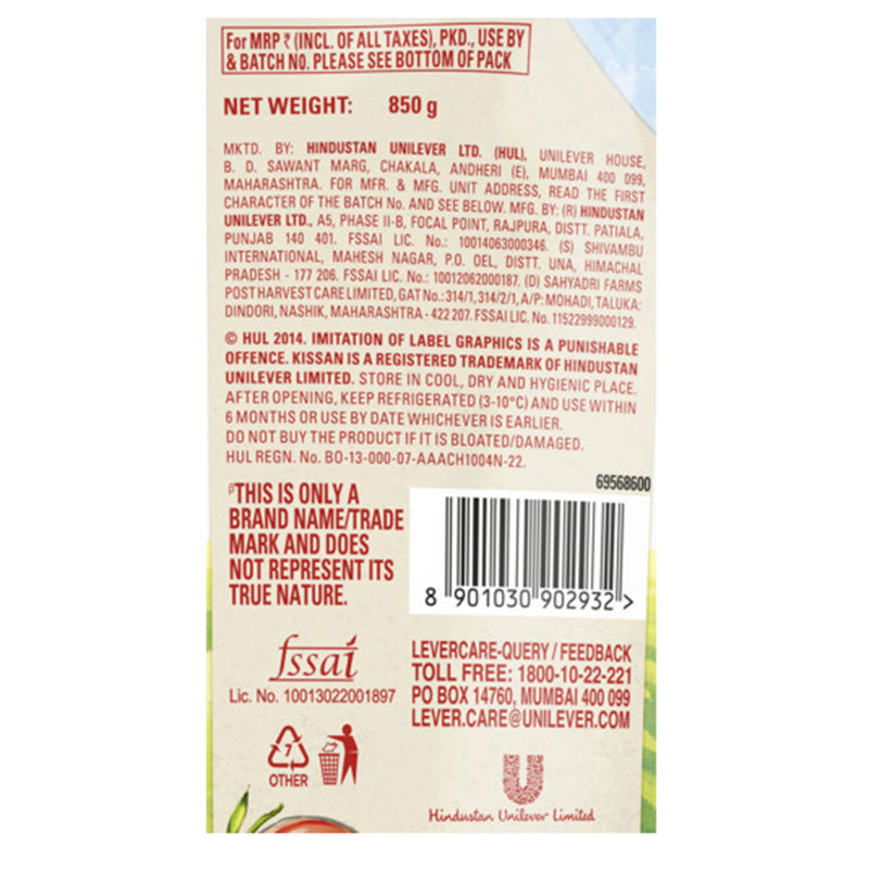 Kissan Tomato Ketchup Doy Pack 850 g