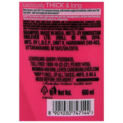 Sunsilk Shampoo Bottle Thick And Long, 650 ml