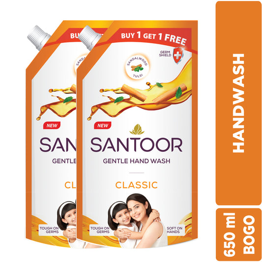 Santoor Handwash Classic Bogo 650 ml