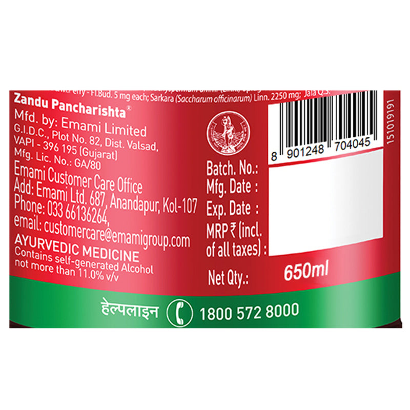 Zandu Pancharishta Ayurvedic Digestive Tonic 650 ml