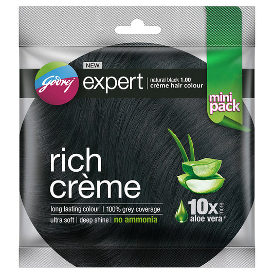 Godrej Expert Creme Natural Black Hair Colour 12 g + 12 ml