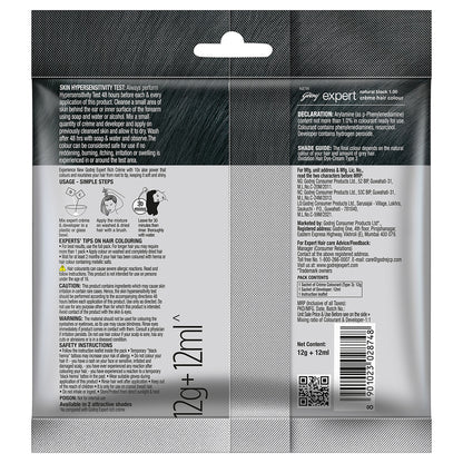 Godrej Expert Creme Natural Black Hair Colour 12 g + 12 ml