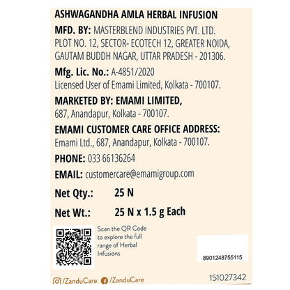 Zandu Ashwag Amla Infusion Drink 25 N (1.5 g Each)