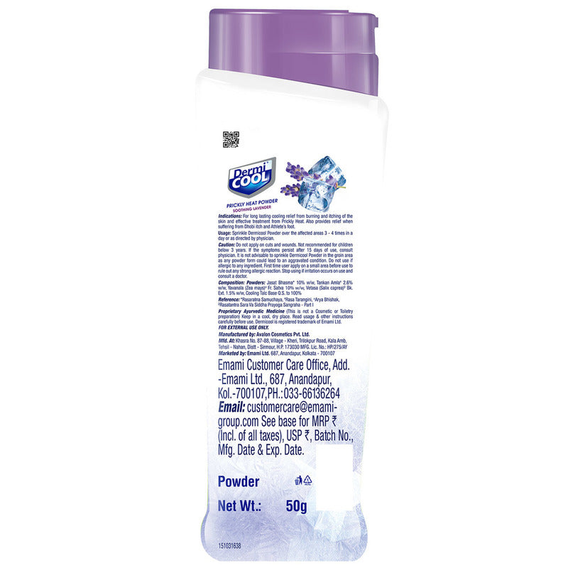 Dermicool Lavender Prickly Heat Powder 50 g