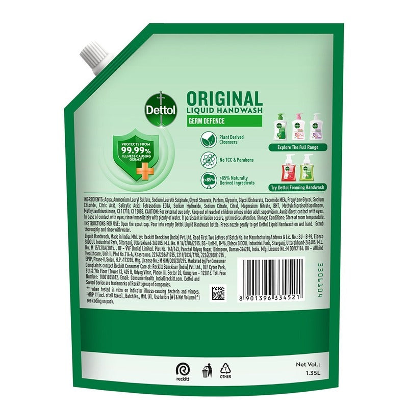 Dettol Liquid Original Hand Wash 1.35 L