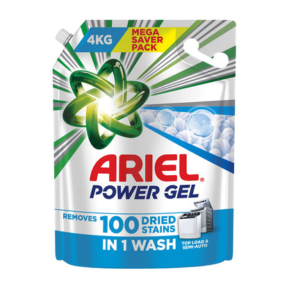 Ariel Top Load Liquid Power Gel Detergent Pouch 4 kg