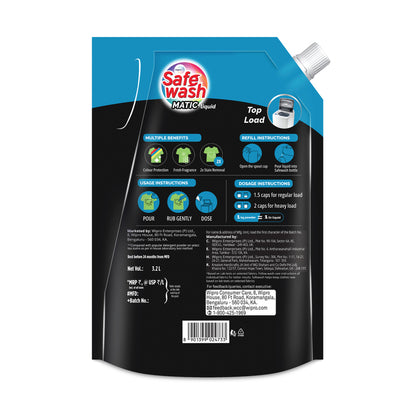 SAFEWASH MATIC LIQUID TOP LOAD 3.2L