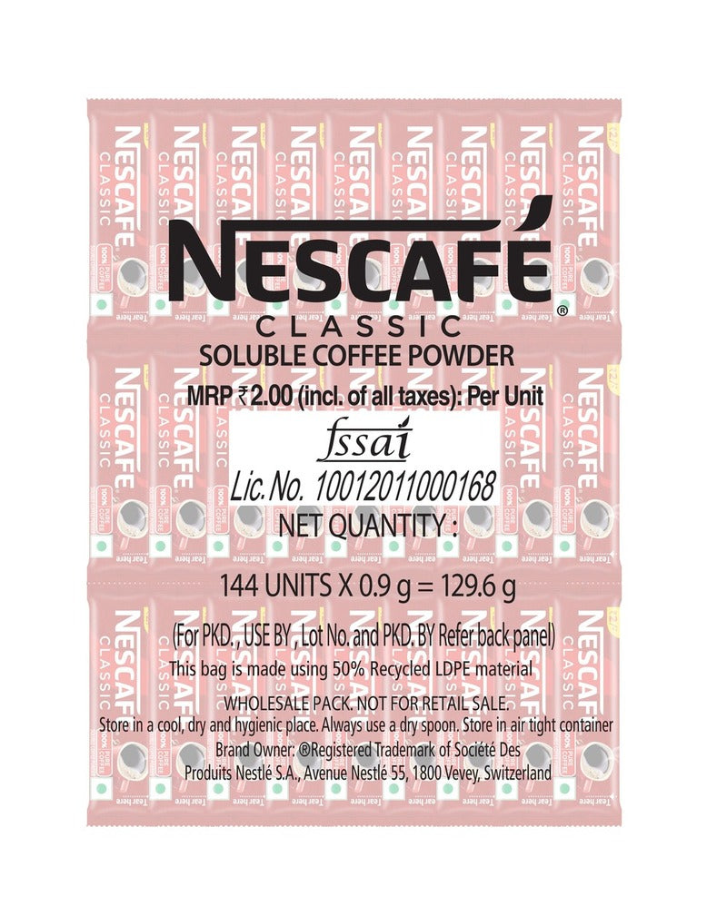 Nescafe Classic Coffee 144 N (0.9 g Each)