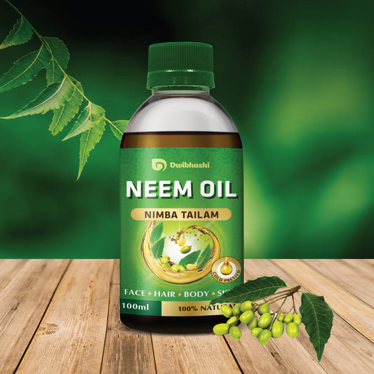 Dwibhashi Neem Oil Moisturises The Skin, Treats Scars and Blackheads 100ml