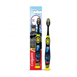 Colgate Kids Batman Black Toothbrush, Extra Soft With Tongue Manual Cleaner – 1 Pc